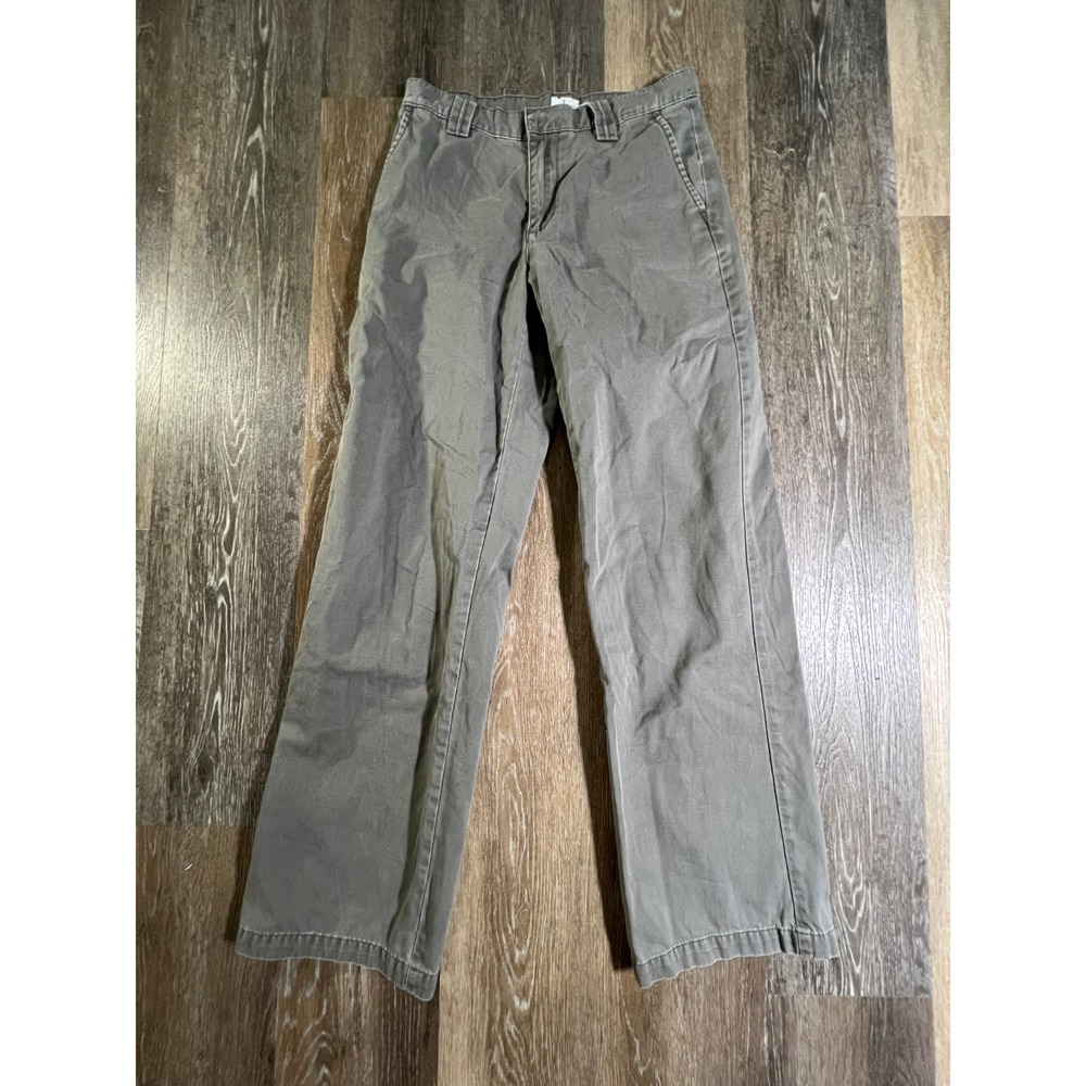 Calvin Klein Jeans Trousers Women 4 Gray Straight Leg Cotton Casual Pants 4665